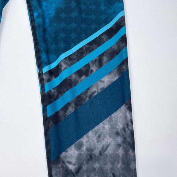 Wear it to Heart Leggings Women Size Small Reversible Blue Gray Full Length WITH - Picture 5 of 10